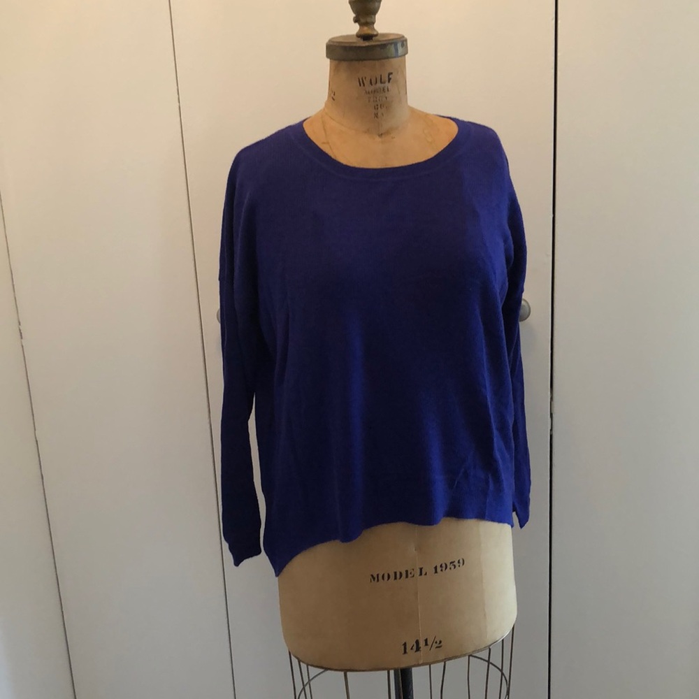 Pure collection super fine cashmere US 8/10 Royal blue lower hem in the back